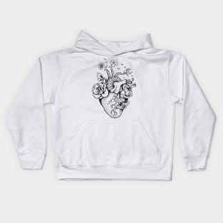 heat anatomical floral Kids Hoodie